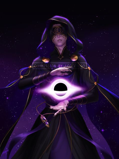 Gravity Mage Fantasy Art, Fantasy Cosmic Being, Gravity Powers Concept Art, Dnd Twilight Cleric, Cosmic Character Design, Gravity Wizard, Twilight Cleric Dnd, Cosmic Wizard, Fantasy Powers