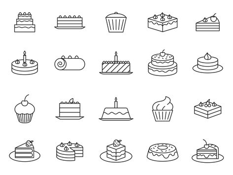 Bake Business, 20 Cake, Cake Icon, Baking Logo Design, Free Business Logo, Cupcake Logo, Food Tattoos, Baking Logo, Cake Vector