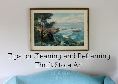 Discover how to clean and reframe art! This is a hack you won't want to miss! Thrift Store Art, Frugal Decor, Accent Wall Stencil, Diy Paintings, Cleaning Inspiration, Framing Ideas, Autoimmune Diet, Thrift Store Decor, Thrift Store Shopping