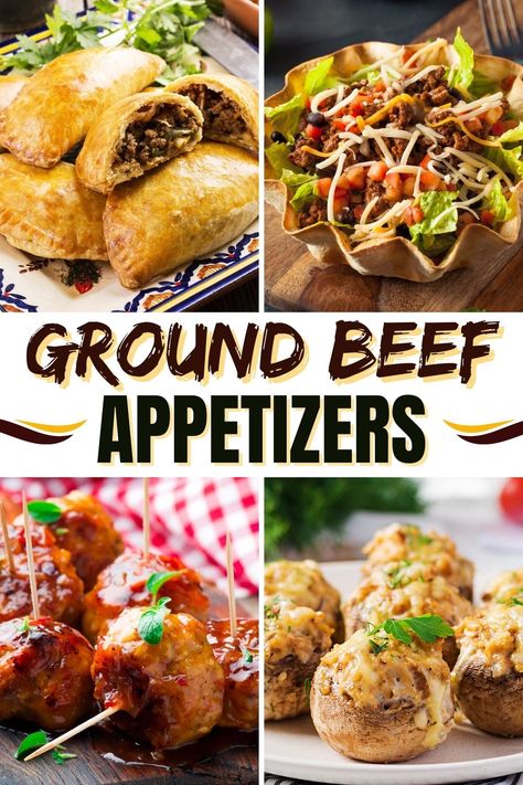 Ground Beef Appetizers Cold Beef Appetizers, Finger Foods With Ground Beef, Apps With Ground Beef, Hamburger Meat Finger Foods, Dip Recipes With Ground Beef, Appetizers With Beef, Ground Beef Finger Food, Snacks With Ground Beef, Ground Beef Party Food