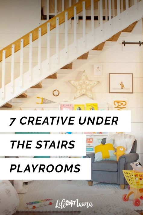 Under The Stairs Kids Space Ideas, Under Stair Toy Room, Under Stair Playroom, Play House Under The Stairs, Narrow Playroom Ideas, Under Stairs Kids Play Area, Under Stairs Playroom Ideas, Under Stairs Reading Nook Kids, Playroom Under Stairs