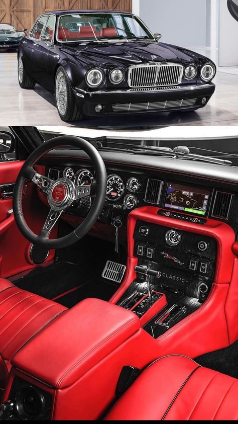 Classic Jaguar Car, New Jaguar Car, Classic European Cars, Classic Jaguar, Custom Car Interior, Jaguar Xk, Jaguar Xj, Drag Racing Cars, Jaguar Car