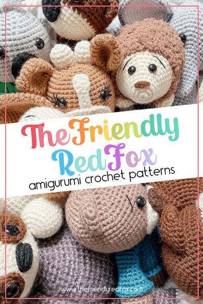 Friendly Red Fox Crochet Patterns, The Friendly Red Fox Crochet Patterns, Low Sew Crochet Amigurumi Free Pattern, No Sew Crochet Amigurumi Free Patterns, Cute Crochet Patterns Free Amigurumi, Free Crochet Stuffed Animal Patterns, Crochet Animal Patterns Free, Fox Crochet Pattern Free, Amigurumi Animals Free Pattern