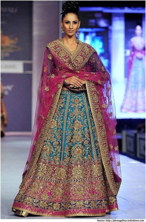 Ritu Kumar Collection of Stunning Lehengas - Best Collection Online Ritu Kumar Bridal, Indian Wedding Fashion, Saree Bollywood, Pakistani Couture, Fancy Fashion, Dress Traditional, Desi Bride, Ritu Kumar, Indian Bridal Wear