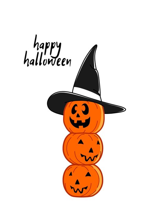 Happy Halloween Greeting Card or Poster Size Downloadable PDF for Decorations, Greeting Cards and occasions Halloween Cards Handmade Ideas, Pumpkins Decorations, Happy Halloween Cards, Halloween Cards Diy, Halloween Puppy, Carte Halloween, Halloween Cards Handmade, Halloween Greeting Card, Card Poster