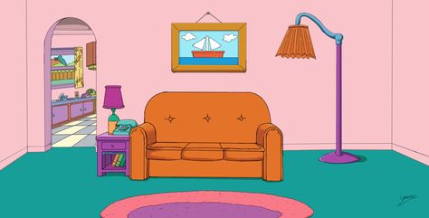 the simpsons living room | The simpsons living room by Fullmetal870 on DeviantArt Living Room Clipart, Zoom Wallpaper, Simpsons Gift, Nice Background, Powerpoint Games, Simpsons Art, Living Room Background, Messy Room, The Simpson