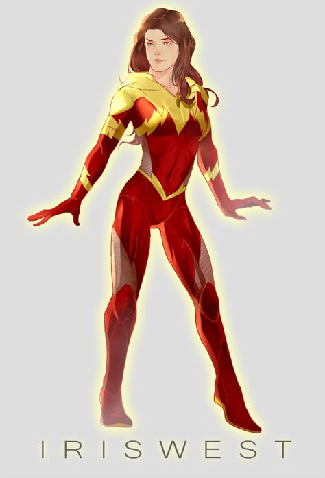 Female Speedster, Speedster Superhero, Female Flash, Dc Speedsters, Flash Family, Flash Dc Comics, Superhero Family, Superhero Suits, Iris West