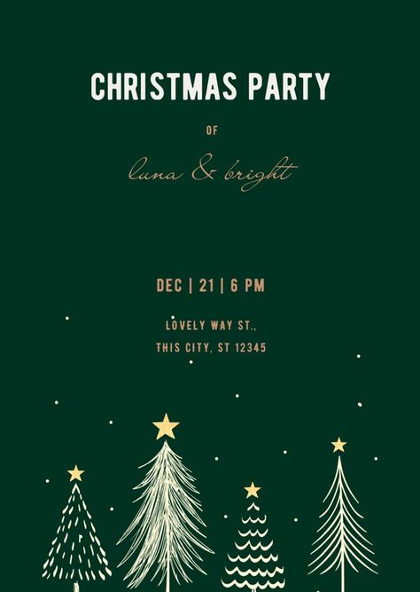 Editable Christmas Party Invitation Invitation For Christmas Party, Modern Christmas Invitation, Christmas Event Invitation, Christmas Invite Design, Christmas Invitation Card Design, Christmas Invitations Ideas, Christmas Logo Design, Office Christmas Party Invitation, Xmas Invitations