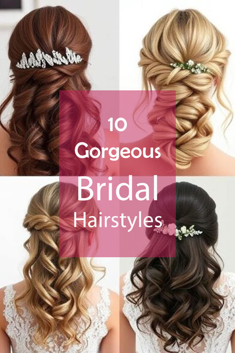 As you plan your dream wedding, one of the most exciting aspects is selecting the perfect bridal hairstyle to complement your gown and overall look. Whether you have short, medium, or long hair, this comprehensive guide showcases 10 stunning bridal hairstyle ideas to inspire your wedding day beauty.

From classic updos to boho-chic braids, the bridal hairstyles featured in this article offer something for every wedding beauty tips preference.

#BridalHair #BohoChic #Bride #WeddingIdeas #Wedding Hair Do Bride, Long Hair Updo For Wedding, Bridal Hairstyle Ideas, Elegant Updos, Wedding Hairstyles Medium Length, Classic Updo, Romantic Curls, Romantic Wedding Hair, Elegant Wedding Hair