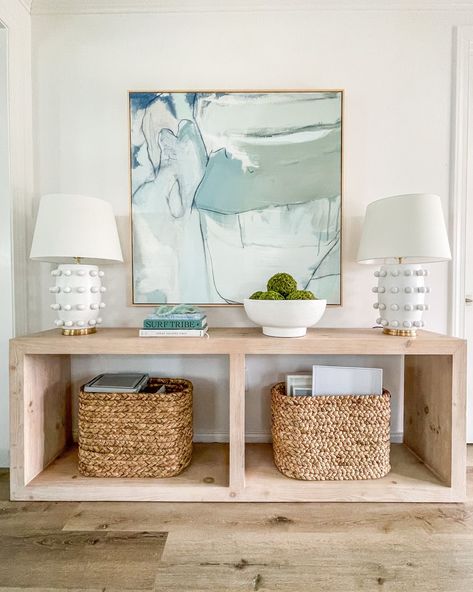 Wednesday Watch List Modern Cottage Style, Rustic Entry, White Ceramic Lamps, Life On Virginia Street, Console Table Lamp, Beach Inspired Decor, Light And Dwell, Entryway Inspiration, Modern Cottage