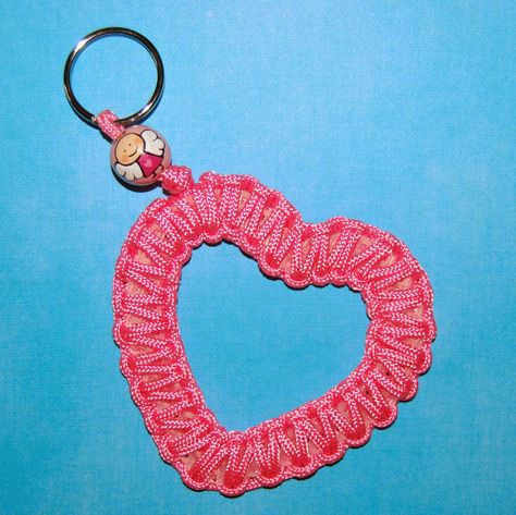 Paracord Heart, Paracord Awareness Ribbon, Paracord Unicorn, Paracord Heart Bracelet, Paracord Heart Keychain, Paracord Bone Keychain, Cords Crafts, Decorative Knots, Paracord Keychain