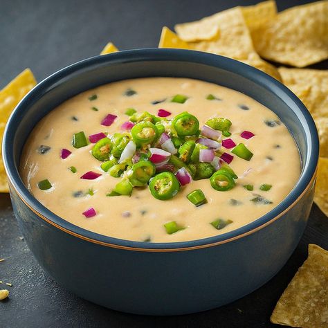 Tex-Mex Queso Recipe - Instacart Tex Mex Queso Recipe, Tex Mex Queso, Queso Recipe, Queso Dip, Game Nights, Tex Mex, Chips