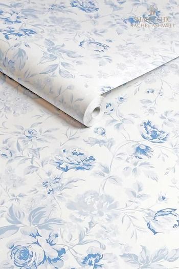 Wallpaper & Paint | DIY | Next UK Blue Wallpaper Bedroom, A4 Wallpaper, English Countryside Home, Countryside Home, Blue And White Wallpaper, Blue Floral Wallpaper, Vintage Florals, Wallpaper Uk, Interior Wallpaper