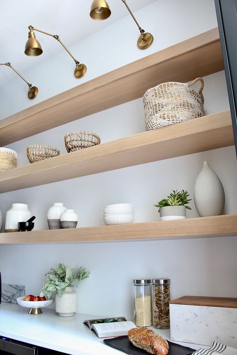 Butler's Pantry Open Shelf Styling: 3 Simple Tips To An Organic Styling Approach - The House of Silver Lining Open Shelf Styling, The Forest Modern, Fruit Rack, House Of Silver Lining, The House Of Silver Lining, Shelves Pantry, Crazy Bones, Diy Pantry Organization, Built In Coffee Maker