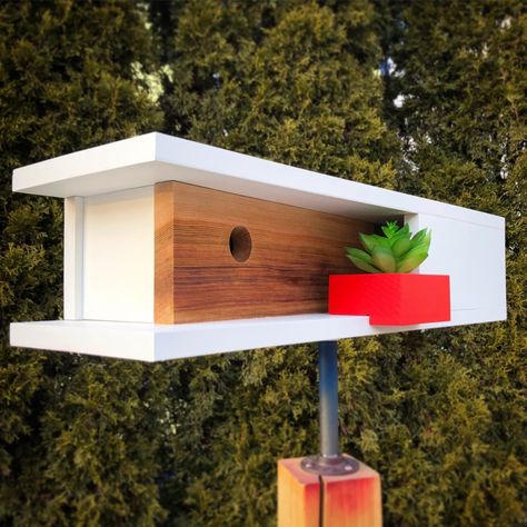 Steve Hadeka's Pleasant Ranch Shop Sells Midcentury Birdhouses | Apartment Therapy Desert Modernism, Diy Mid Century Modern, Birdhouse Projects, Modern Birdhouses, Diy Mid Century, Homemade Bird Houses, Bird Houses Ideas Diy, Bird House Feeder, Bird House Plans