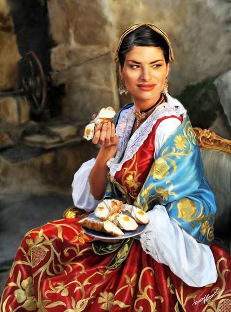 Donna Siciliana by https://www.deviantart.com/strazzantidesign on @DeviantArt Sicilian Clothing, Traditional Italian Clothing, Italian Traditional Dress, Sicilian Women, Palermo Italy, Costumes Around The World, Italian Beauty, Italian Culture, Italian Women