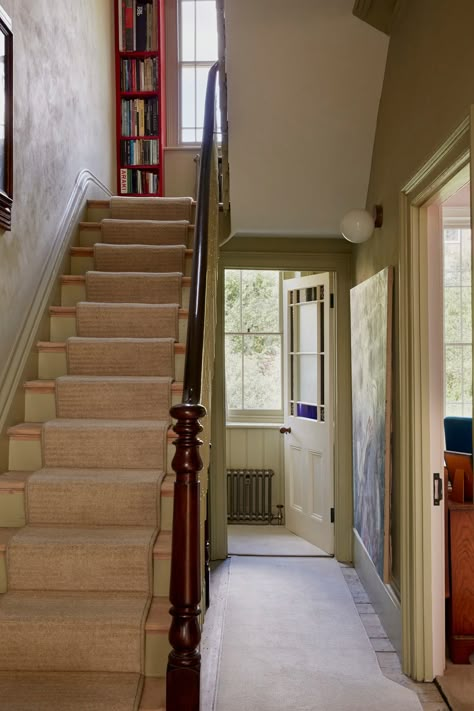 For Sale: St Pauls Crescent, London NW1 | Inigo London Hallway, London Staircase, Townhouse Hallway, Victorian Terrace Hallway, Room Colour Schemes, Entrance Stairs, Gray Stairs, House Vision Board, Stairs Landing