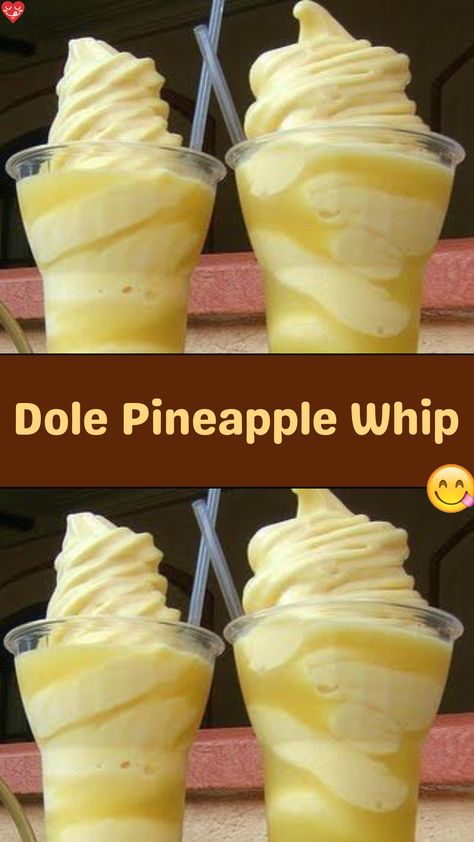 Dole Pineapple Whip is a delightful blend of sweet pineapple and creamy vanilla ice cream, creating a luscious frozen dessert with a smooth, airy texture. This homemade version captures the essence of the famous theme park treat, offering a perfect balance of tartness and sweetness. Pineapple Whip Recipe, Dole Pineapple Whip, Dole Whip Recipe, Pineapple Ice Cream, Dole Pineapple, Pineapple Whip, Pineapple Desserts, Pineapple Chunks, Canned Pineapple