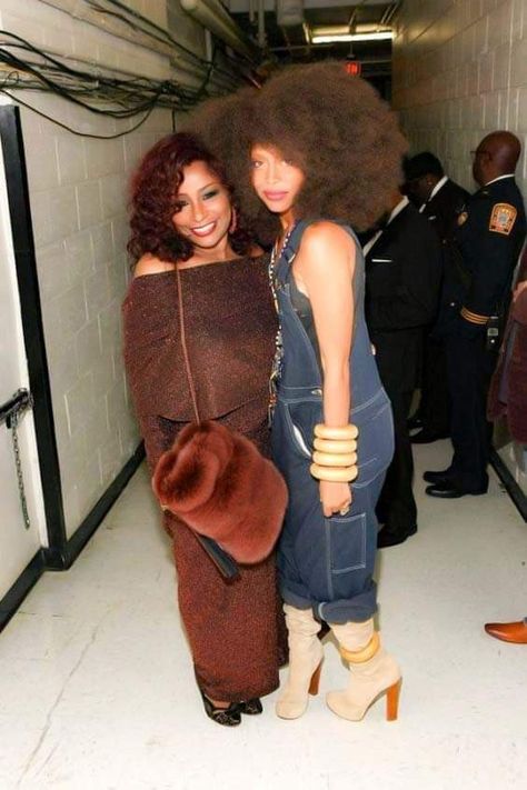 Chaka Khan with Erykah Badu. Eryka Badu, Erykah Badu Style, J Dilla, Chaka Khan, Erykah Badu, Vintage Black Glamour, Neo Soul, Soul Music, I Love Music