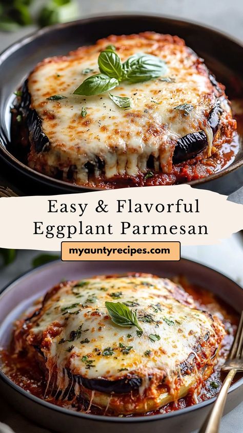 Indulge in our Easy & Flavorful Eggplant Parmesan Recipe! This classic dish features crispy, breaded eggplant slices layered with marinara sauce and melted cheese, baked until golden and bubbly. Perfect for a comforting dinner, it’s a great way to enjoy vegetables without sacrificing flavor. Serve with pasta or a fresh salad for a delightful meal that’s easy to make! Recipes With Bread Slices, Best Eggplant Parmesan Recipe, Eggplant Parmesan Easy, Eggplant Marinara, Baked Eggplant Recipes, Breaded Eggplant, Eggplant Parmesan Recipe, Cooking Eggplant, Eggplant Recipes Easy