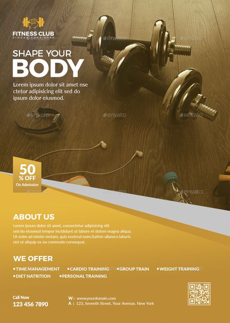 Fitness Flyer Design, Gym Mood, Gym Advertising, Creative App Design, Logos Gym, Antique Store Displays, Gym Flyer, Linkedin Ads, Idea Business