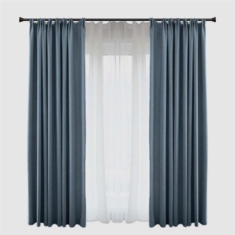 Solid Blue Blackout Curtain Modern Simple Curtain Living Room Bedroom Fabric(One Panel) Curtain Living Room, Bedroom Fabric, Curtains Blue, Blue Blackout Curtains, Curtain Modern, Plain Curtains, Simple Curtains, Living Room Decor Curtains, Green Curtains