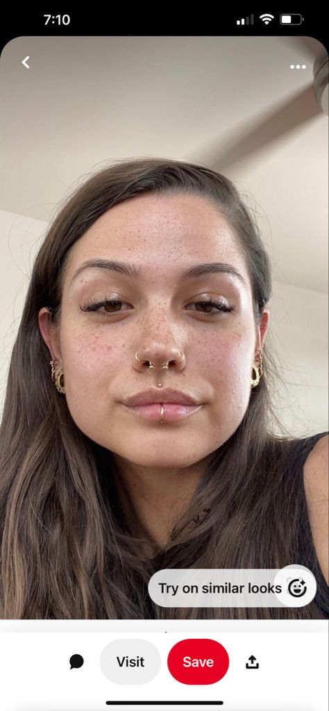 Piercing Setup, Philtrum Piercing, 2024 Aesthetic, Face Piercings, Simple Face, Piercing Ideas, Piercings, Makeup, Quick Saves