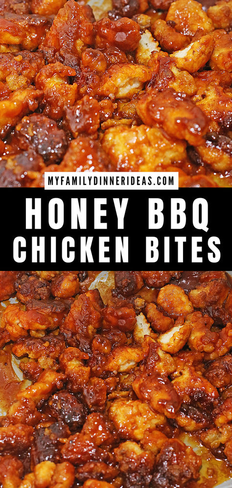 Honey BBQ Chicken Bites Bbq Chicken Tenderloins, Honey Bbq Chicken Recipes, Bbq Chicken Bites Recipes, Honey Chicken Recipes Easy, Bbq Chicken Breast Recipes, Honey Bbq Chicken Bites, Honey Barbeque Chicken Tenders, Sandwich Recipes Dinner, Bbq Chicken Breast Recipe