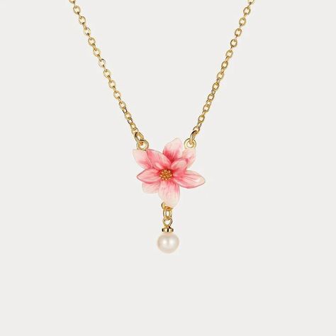 #jewellery #fashion #FashionAccessories #viral #trending #beautiful #reel #trendingstatus Elegant Gold Jewelry, Gold Pendant Necklace Jewellery, Bee Necklace, Enamel Necklaces, Magnolia Pearl, Casting Jewelry, Cottagecore Aesthetic, Magnolia Flower, Spock