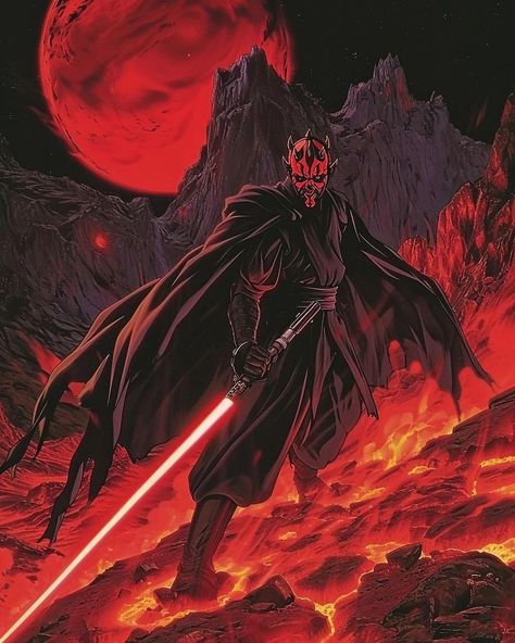 Star Wars Darth Maul Art, Darth Maul Fan Art, Darth Maul Art, Dark Maul, Star Wars Dark Side, Attack On Titan Meme, Mario Star, Fantasy Star, Spaider Man