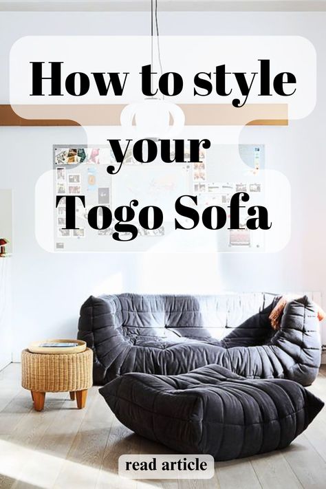 The Togo Sofa has been a design icon since its debut in 1973, celebrated for its distinct low-slung silhouette and sink-in comfort. Designed by Michel Ducaroy, this sofa has earned a reputation as a versatile piece that complements a variety of interior design styles, from minimalist to bohemian. Togo Sofa Aesthetic, Different Interior Styles, Michel Ducaroy, Dining Table Lighting, Togo Sofa, Bed Table, Design Icon, Carpet Decoration, Interior Styles