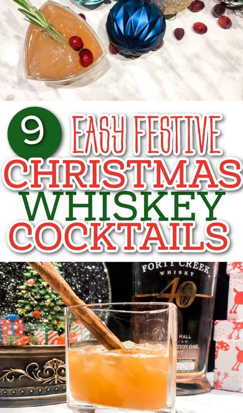 Festive Whiskey Cocktail, New Years Whiskey Cocktails, Christmas Cocktails With Bourbon, Holiday Cocktails Bourbon, Holiday Cocktails With Bourbon, Cocktail With Whiskey, Vanilla Whiskey Cocktail, Christmas Cocktail Whiskey, Gingerbread Whiskey Cocktail