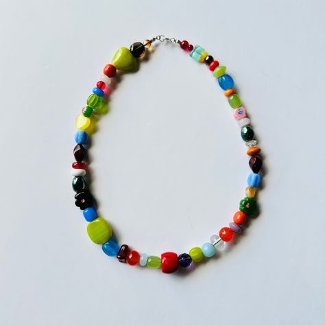 Made by your friends (us). We’ve made some more colourful necklaces for you. Using found and collected glass beads. Each one is unique. Chakra Stones, Colourful Necklace, Chakra, Glass Beads, Necklaces, With Friends, Beads, Stone, Glass