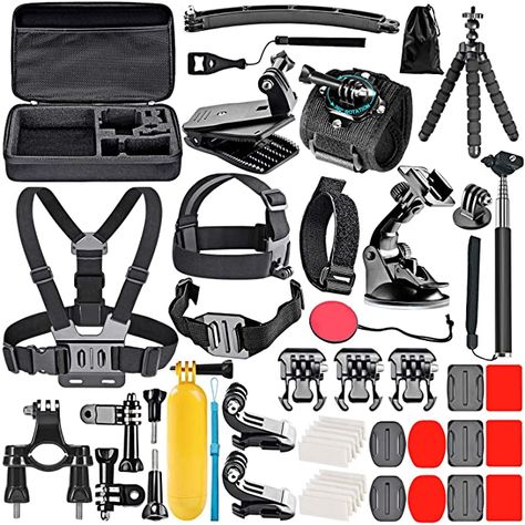 Neewer 50-In-1 Action Camera Accessory Kit, Compatible: Amazon.co.uk: Camera & Photo Camera Stand, Camera Store, Gopro Camera, Go Pro, Interactive Stories, Gopro Accessories, Action Cam, Dji Osmo, Sports Camera