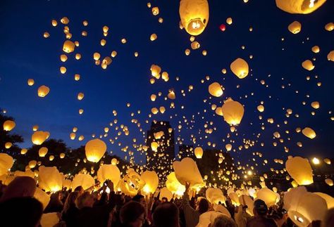 Lanterns In The Sky, Flying Lanterns, Wish Lanterns, Flying Lantern, Floating Lanterns, Sky Lanterns, Jw Marriott, Grand Rapids Michigan, Chinese Lanterns