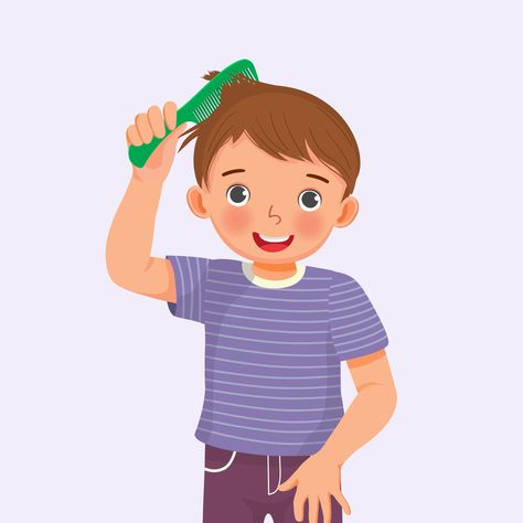 Download the cute little boy holding comb enjoying combing his hair 11187876 royalty-free Vector from Vecteezy for your project and explore over a million other vectors, icons and clipart graphics! Combing Hair, Clipart Boy, Hair Clipart, Preschool Activities Toddler, Comb Hair, Boy Pictures, Kids Clipart, Teaching Aids, Art Trends