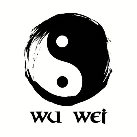 Wu Wei Symbol, Wu Wei Tattoo, Taoism Art, The Art Of Doing Nothing, Art Of Doing Nothing, Wu Wei, Yin Yang Designs, Sticker Tattoo, Tattoo Trend