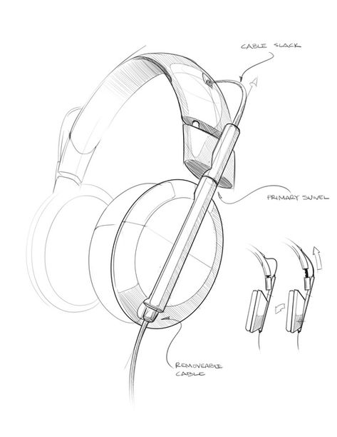 sketches Headphone Sketch, Auto Poster, Headphones Design, Industrial Design Sketch, Sketch Inspiration, Hand Sketch, Yanko Design, Cool Sketches, Blender 3d