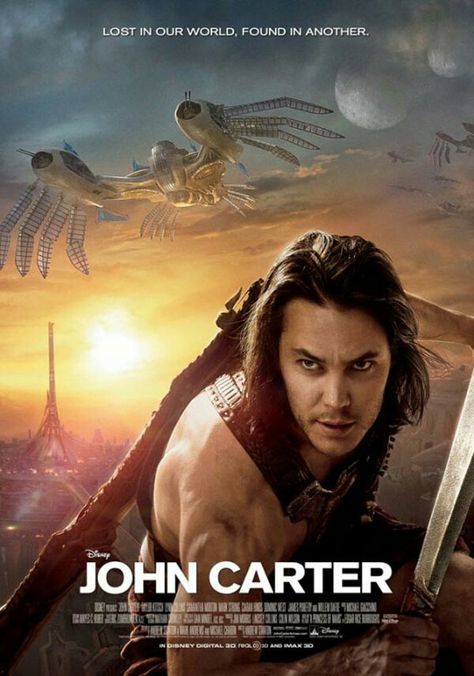 John Carter: entre dos mundos (John Carter, 2012). Science Fiction Movies, Taylor Kitsch, Sci Fi Films, Science Fiction Film, Cinema Posters, James Cameron, George Lucas, Movie Poster Art, Fantasy Movies