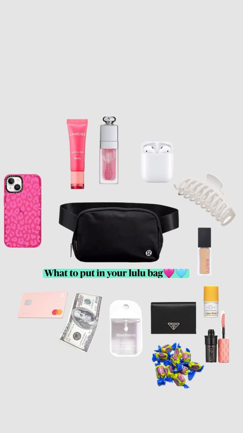 What I put in my lulu bag! What To Put In Your Lululemon Bag, Lulu Bag, School Purse, School Dances, Cute Everyday Outfits, Your Aesthetic, Connect With People, Creative Energy, Birthday Wishes