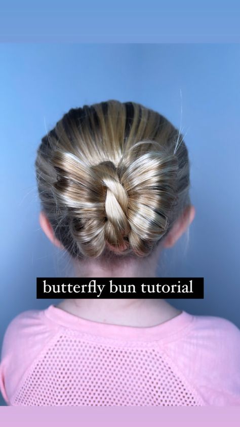 butterfly bun hairstyle for girls Audrey Mcclelland Hair, Butterfly Bun, Sean Kingston, Butterfly Hairstyle, Cute Bun Hairstyles, Girls Hairdos, Easy Little Girl Hairstyles, Girls Hairstyles Easy, Easy Bun Hairstyles