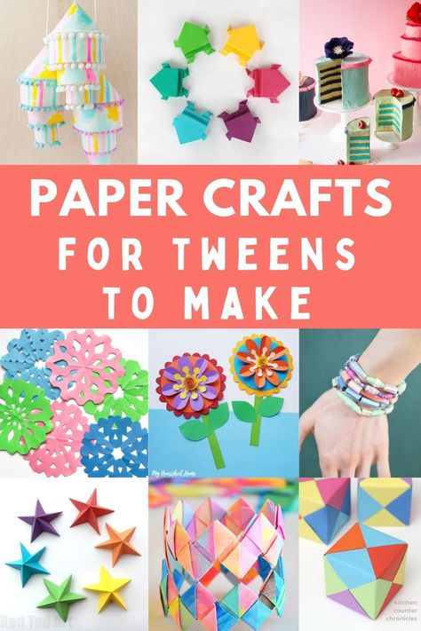 Crafts For Fifth Graders, Easy Crafts For 3rd Graders, Craft For 3rd Graders, Crafts For Ages 7-10, Easy Craft Flowers, 6th Grade Crafts Ideas, Easy Crafts For Middle Schoolers, Create Something, Crafts Middle School