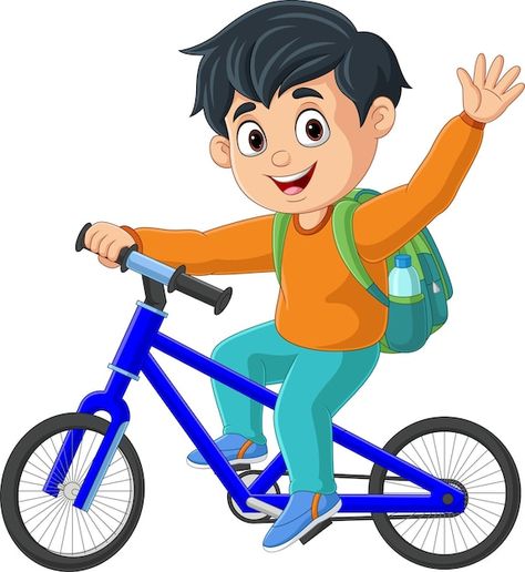 Cute school boy cartoon riding bicycle | Premium Vector #Freepik #vector #kids-bike #boy-playing #bicycle #cute-boy Cycle Photo, Happy Fathers Day Greetings, Girls Holding Hands, Fathers Day Banner, Premium Vector Cartoon, Father's Day Greetings, Boy And Girl Cartoon, Three Girls, Father's Day Greeting Cards