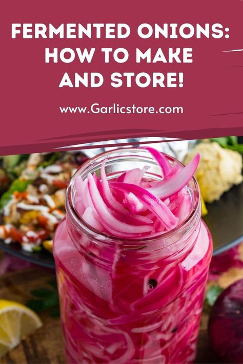 fermented-onions Fermented Pickled Red Onions, Fermented Onion Relish, Fermented Red Onions Recipe, Fermented Veggies Recipes, Fermented Onion Honey, Masontops Fermentation Recipes, Fermenting Onions, Fermented Onions Recipe, Lacto Fermented Vegetables