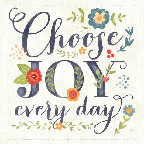 Choose Joy Every Day Poster Print by Mollie B. Mollie B. - Item # VARPDXMOL1166 Joy Scripture, 2023 Word, Bible Journaling Printables, Scripture Art Print, Word Of The Year, Illustration Quotes, Choose Joy, Stone Coasters, Scripture Art