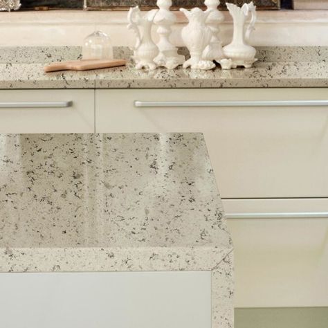 The classic natural stone look is marvelously reinterpreted in this luxurious quartz stone. ✨ Pearl Stone by Corian brings tons of refinement to a variety of styles — classic, contemporary, and transitional, with both kitchen and bath applications. #aquakitchen #kitchencountertops #countertops #quartzfabrication #quartzworktops #quartzcountertops #quartzslab #quartzstone #quartzmanufacturer #quartzslabsupplier #quartzslabs #quartzkitchen #quartzkitchentops #engineeredstone #kitchenisland # Corian Countertops Colors, Kitchen Top Quartz, Corian Stone, Corian Kitchen Countertops, Types Of Kitchen Countertops, Corian Top, Dupont Corian, Kitchen Countertop Options, Aqua Kitchen