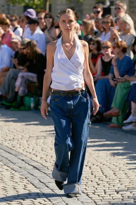 Saks Potts Copenhagen Spring 2023 Collection | Vogue Spy Aesthetic, Copenhagen Spring, Fashion Week Backstage, Saks Potts, Smart Outfit, Copenhagen Style, Copenhagen Fashion Week, Denim Trends, 2023 Fashion