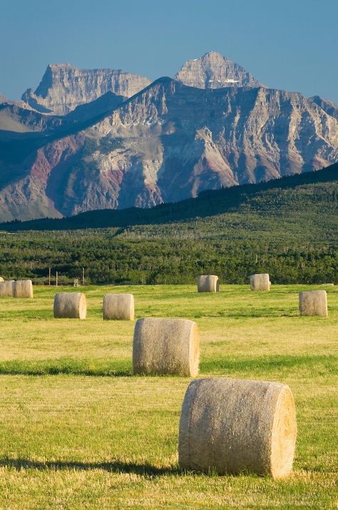 Canada Countryside, Alberta Landscape, Canada British Columbia, Bales Of Hay, Montana Landscape, Waterton Lakes National Park, Midnight Rider, Beautiful Canada, O Canada