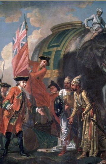 Robert Clive and Mir Jafar after the Battle of Plassey, 1757    29-09-1725 Battle Of Plassey, History Of Modern India, Modern India, King's College London, John Wilson, History Of India, Asian History, Indian History, The Chaos