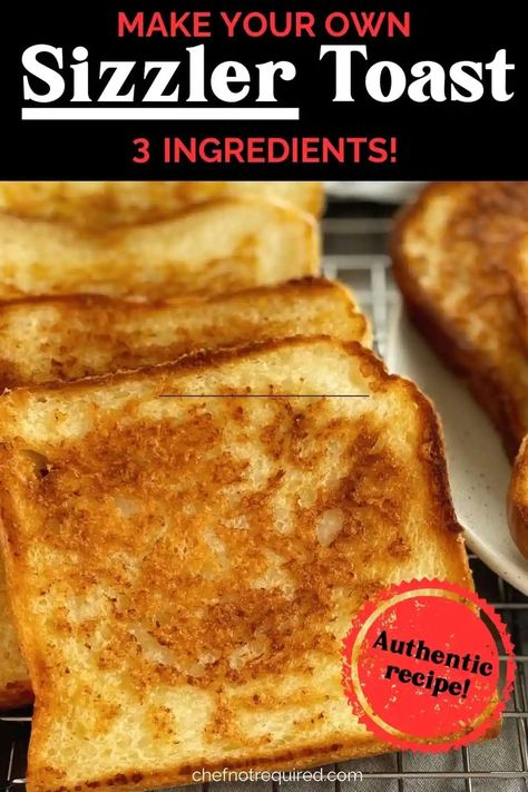 My Sizzler cheese toast recipe is the easiest recipe ever to make! With only 3 ingredients, this authentic copycat with become one of your recipes the family will request on repeat. Sizzler Cheese Bread Recipe, Sizzlers Cheese Toast, Sizzler Cheese Toast Recipes, Copycat Sizzler Cheese Toast, Cheese Toast In Oven, Sizzler Toast Recipe, Sizzler Bread, Sizzler Cheese Toast, Snack To Make At Home